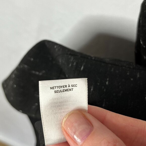 Classiques Entier Space Dye Dark Gray Cap Sleeve Sheath Dress Asymmetrical Hem 8 - Picture 12 of 12